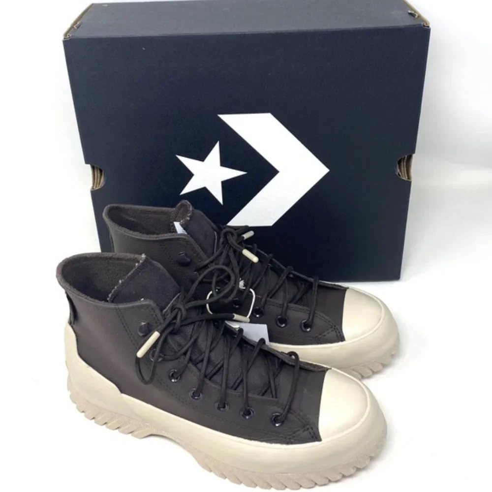 Converse Chuck Taylor Lugged 2.0 High Top Women's Brown Leather Sneakers A00911C